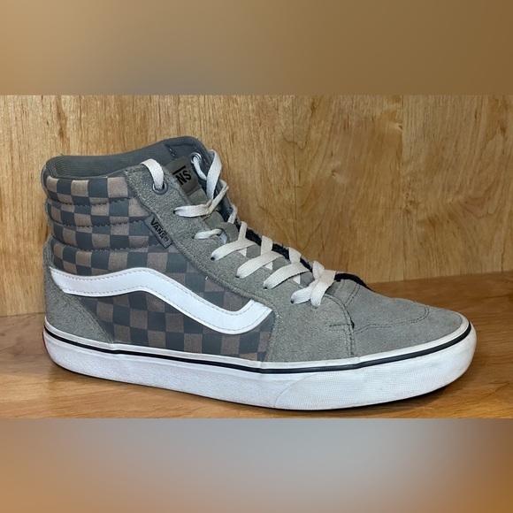 Vans Other - Vans Sk8-Hi Filmore Gray Suede  Checkerboard Skateboard Sneakers Men’s Size 8